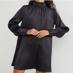 H&M Satin Black Dress Size Medium